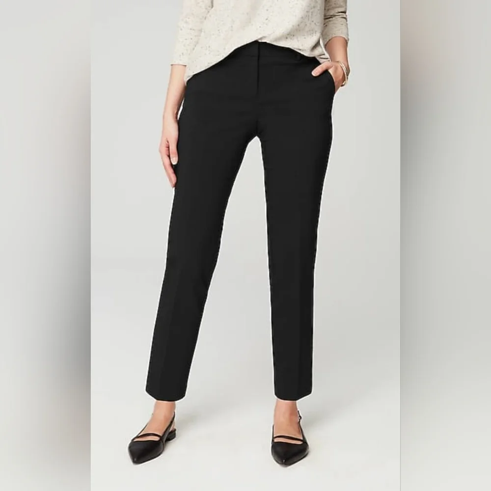 J. Jill Wearever Collection Pants Women's Black Woven Trousers 12 petite NWT - Picture 1 of 12